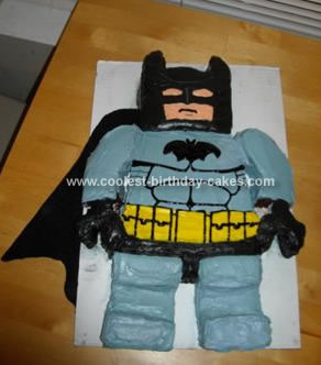 Homemade LEGO Batman Cake