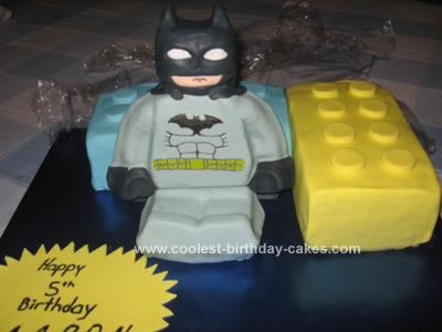 Homemade Lego Batman Cake