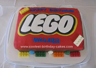 Homemade  Lego Birthday Cake