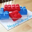 Homemade Lego Brick Birthday Cake