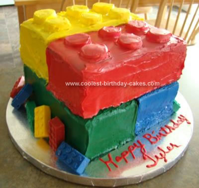 Homemade Lego Cake and Candies