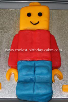 Homemade Lego Mini Figure Birthday Cake