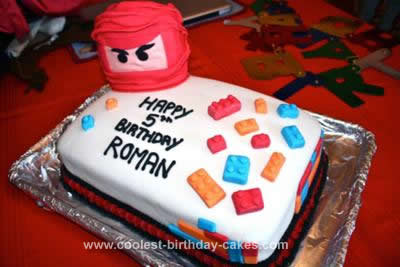 Homemade Lego Ninjago Birthday Cake