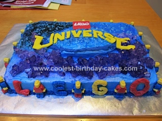 Homemade Lego Universe Cake