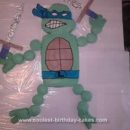Homemade Leonardo Teenage Mutant Ninja Turtle Cake