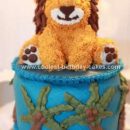 Homemade Lion 1st Birthday Cake