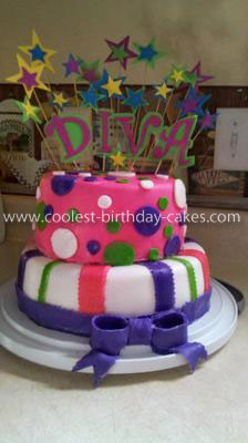 Homemade Little Diva Birthday Cake