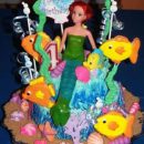 Homemade Little Mermaid 4th Birthday Cake