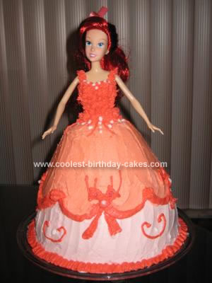 Homemade  Little Mermaid Doll Cake