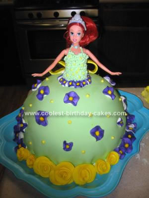 Homemade Little Mermaid Princess Cake