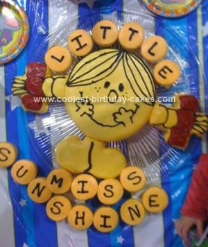 Homemade Little Miss Sunshine Birthday Cake