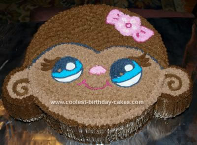 Homemade Little Pet Shop Monkey Birthday Cake