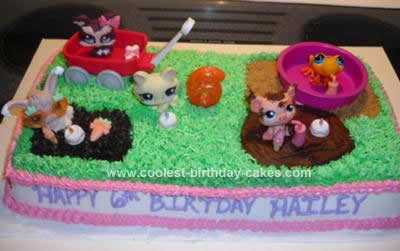 Homemade Littlest Pet Shop Birthday Cake Idea