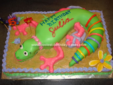 Homemade Lizard Birthday Cake