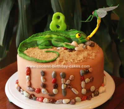 Homemade Lizard Birthday Cake Design