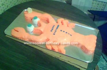 Homemade Lobster Birthday Cake