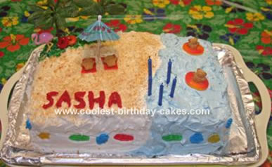 Luau Beach Party Cake