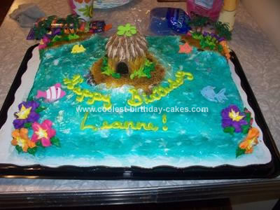 Homemade Luau Paradise Cake