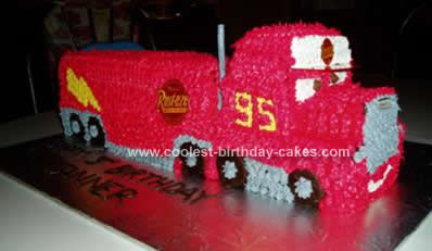 Homemade Mack the Truck Birthday Cake