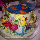 Homemade Mad Hatter Tea Cup and Saucer Cake