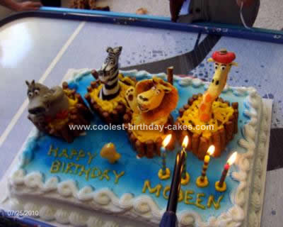 Homemade Madagascar Birthday Cake