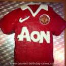 Homemade Man Utd Shirt Birthday Cake