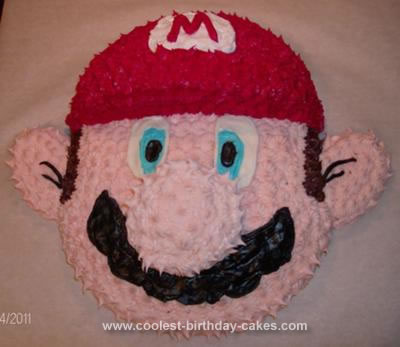 Homemade Mario Birthday Cake