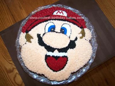 Homemade Mario Birthday Cake