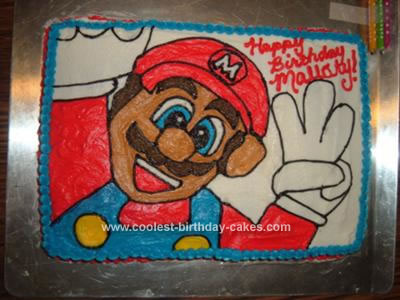 Homemade Mario Bros. Birthday Cake