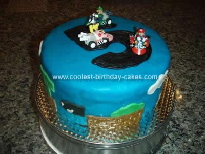 Homemade Mario Brothers Birthday Cake