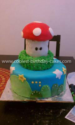Homemade Mario Brothers Birthday Cake