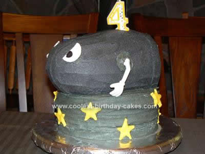 Homemade Mario Bullet Bill Birthday Cake