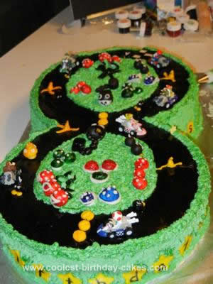 Homemade Mario Kart Birthday Cake
