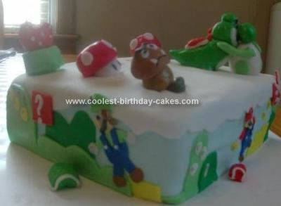 Homemade Mario Land Birthday Cake