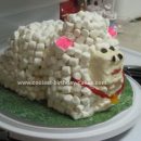 Homemade Marshmallow Sheep Cake
