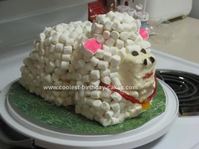 Homemade Marshmallow Sheep Cake