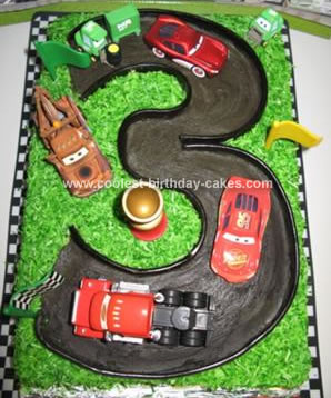 Homemade Mcqueen And Friends Cake