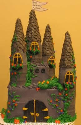 Homemade Medieval Castle Cake