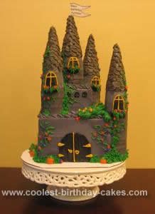 Homemade Medieval Castle Cake