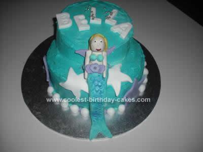 Homemade  Mermaid Birthday Cake