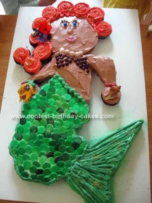 Homemade Mermaid Birthday Cake Design