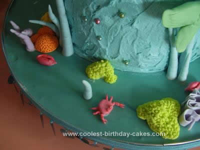 Homemade Mermaid Castle Birthday Cake