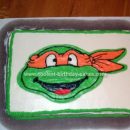 Homemade Michelangelo Ninja Turtle Cake