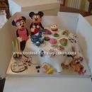 Homemade Mickey and Minnie Mouse Birthday Cake