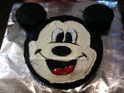 Homemade Mickey Birthday Cake
