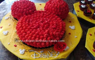 Homemade Mickey Mouse Birthday Cake Design
