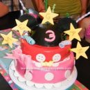 Homemade  Mickey Mouse Minnie Mouse Birthday Cake