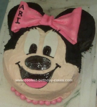 Homemade Mini Mouse Birthday Cake