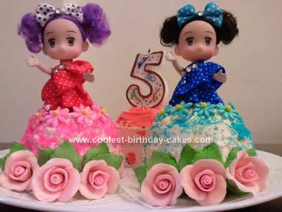 Homemade Mini Princess Birthday Cake