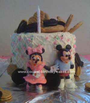 Minnie and Mickey Cookie Jar Cake